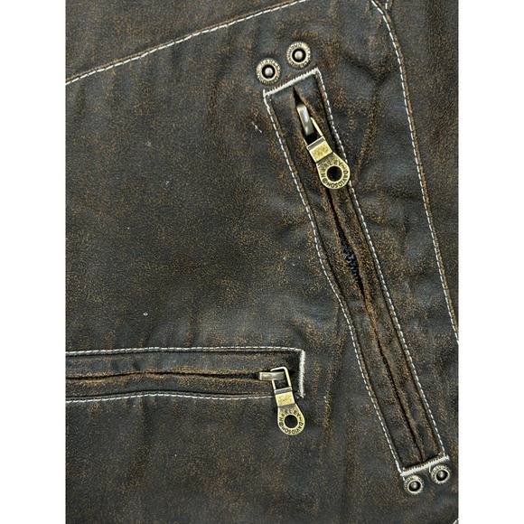 Harley Davidson Men's MEDIUM Distressed Genuine Motor Clothes Vault Jacket